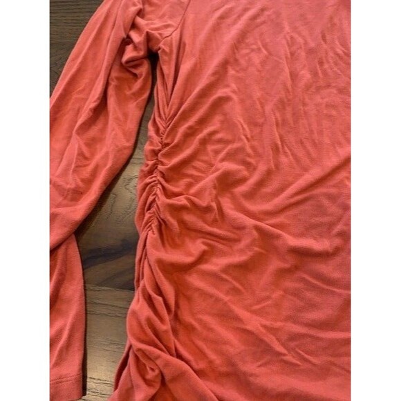 Soft Surroundings  MED Orange Tunic Top Boat Neck Coastal Core Beachy Travel - Picture 9 of 13